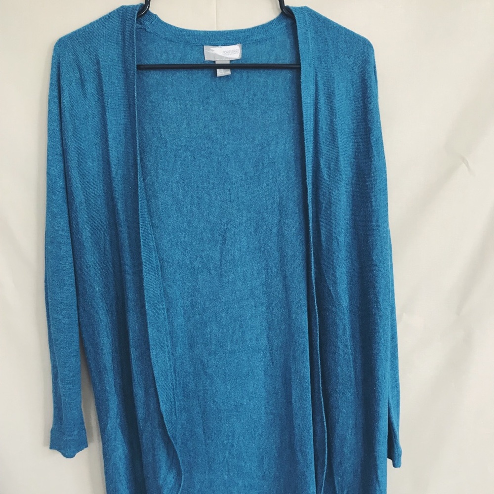 Forever 21 Blue Cardigan